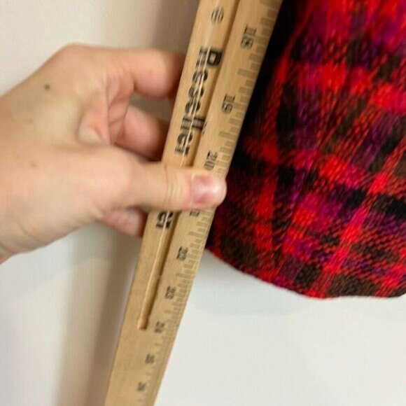 VTG 80s Holt Renfrew Hardy Amies Womens M Plaid Double Breasted Blazer Jacket Re - Picture 8 of 15